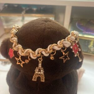 Charming Gold and Cream Kids Charm Bracelet